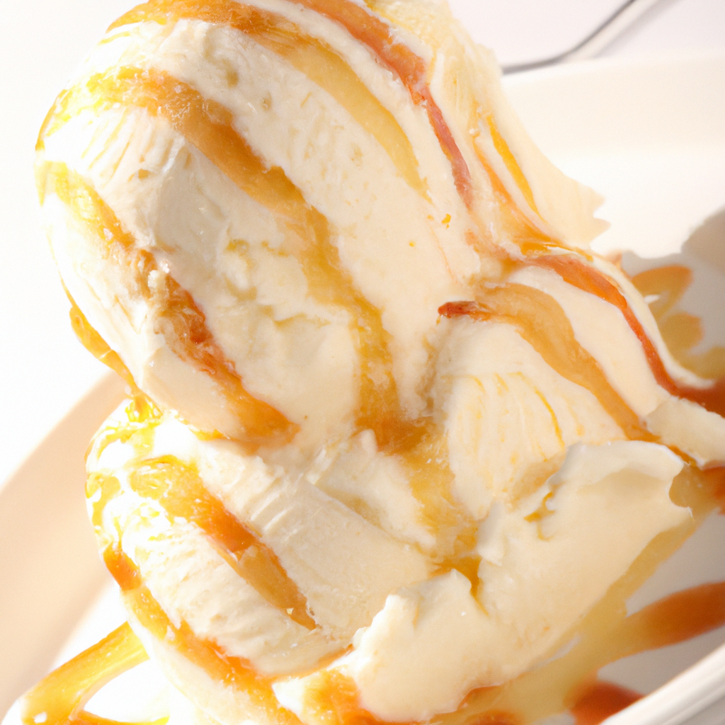 Recept voor: ijs: Vanille-karamel swirl-ijs
